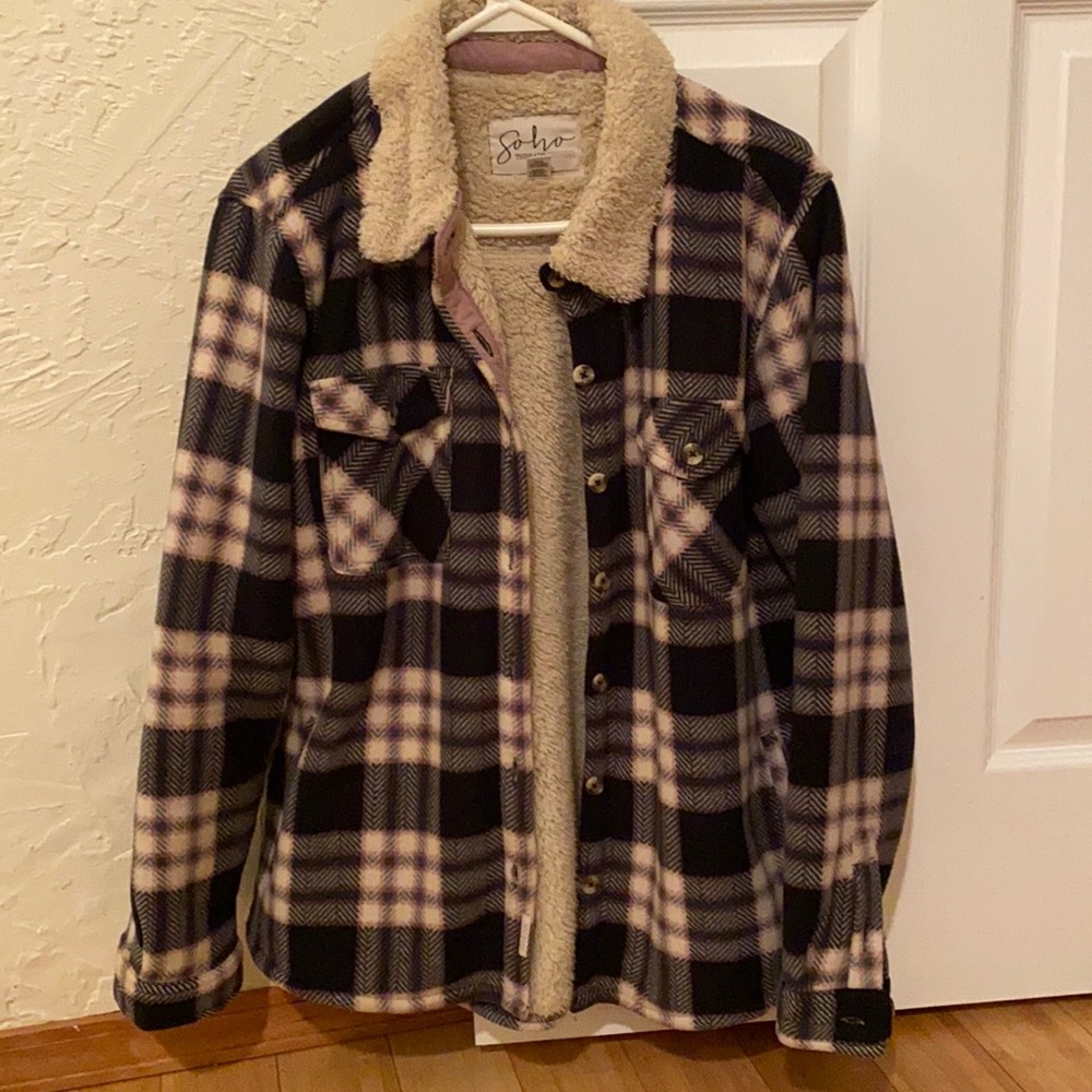 Sherpa button fleece